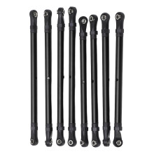 Link Rod Kit 313mm RC Aluminum Linkage Rod Set Black Durable Alloy Performance Upgrade Parts for SCX10