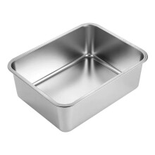 Cats Litter Pans for Older Cats Stainless Steel Small Smooth-M