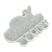 Easter Sign Resin Mold Easter Bunnies Plasters Mould Easter