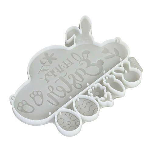 Easter Sign Silicone Resin Mold Easter Rabbit Resin Mold Easter