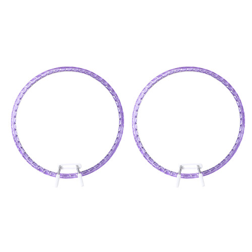 Cerceaux de broderie réglables, 2 pièces, avec mécanisme-Violet