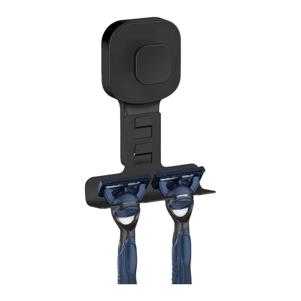 Easy Install Bathroom Storage Hook For Razors-Black Square 7627001327603