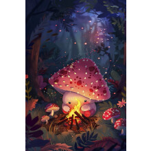 Cartoon Mushroom Wooden Puzzle for Adults 1000 Pieces