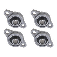 KFL000 10mm Self-Aligning Pillow Block Flange Bearings Zinc-Aluminum Alloy(silver)(4Pcs)