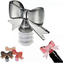 (black) Bow Wine Stopper,Wine Bottle Stopper,Silicone Wine Bottle Stopper