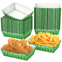 Set Of 24 Football Themed Snack-Green Single side printing