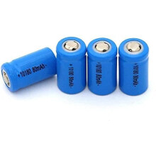 2 Pack 3.7V 10180 Rechargeable Lithium Ion Battery 80mAh for Toothbrush and Flashlight, Long Cycle Life