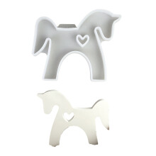 Moule en Silicone, Figurine de cœur de cheval mignon, outil de