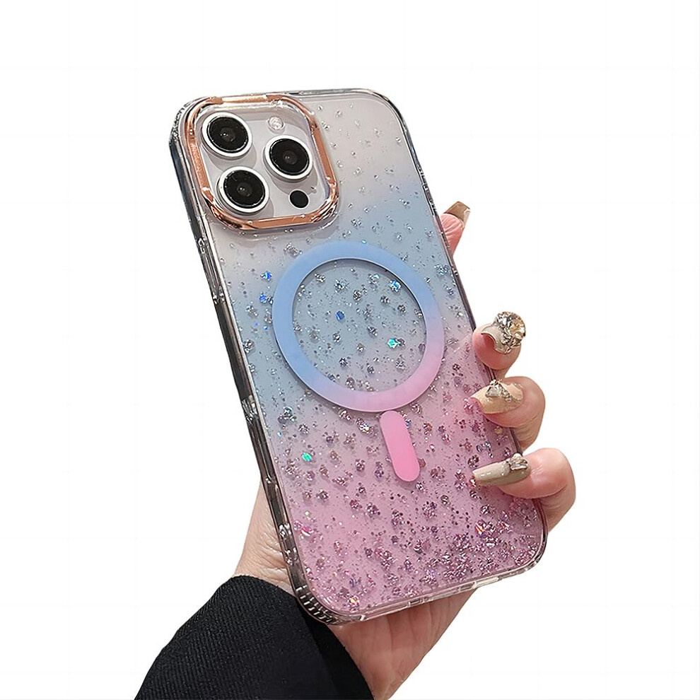 Case For Iphone 16 Pro Glitter Gradient Shockproof Slim Cover With Camera Lens Protection Pink 9092120170016