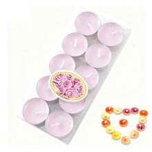 (pink) 10pcs Scented Candle Set Gift Round Fragrance Candle Jar DIY Smokeless Couples Romantic Incense Candles Decoration