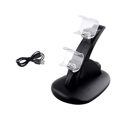 Dual USB Controller Charging Station with LED Indicator, Fast Charge for Pro and Slim Controllers