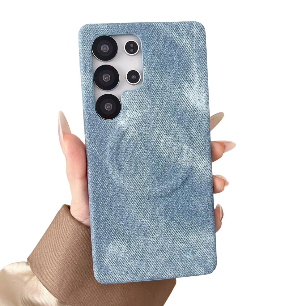 Case For Samsung Galaxy S24 Ultra Denim Jeans Fabric Cover DropâResistant AntiâFingerprint Grip Blue 9092120172850