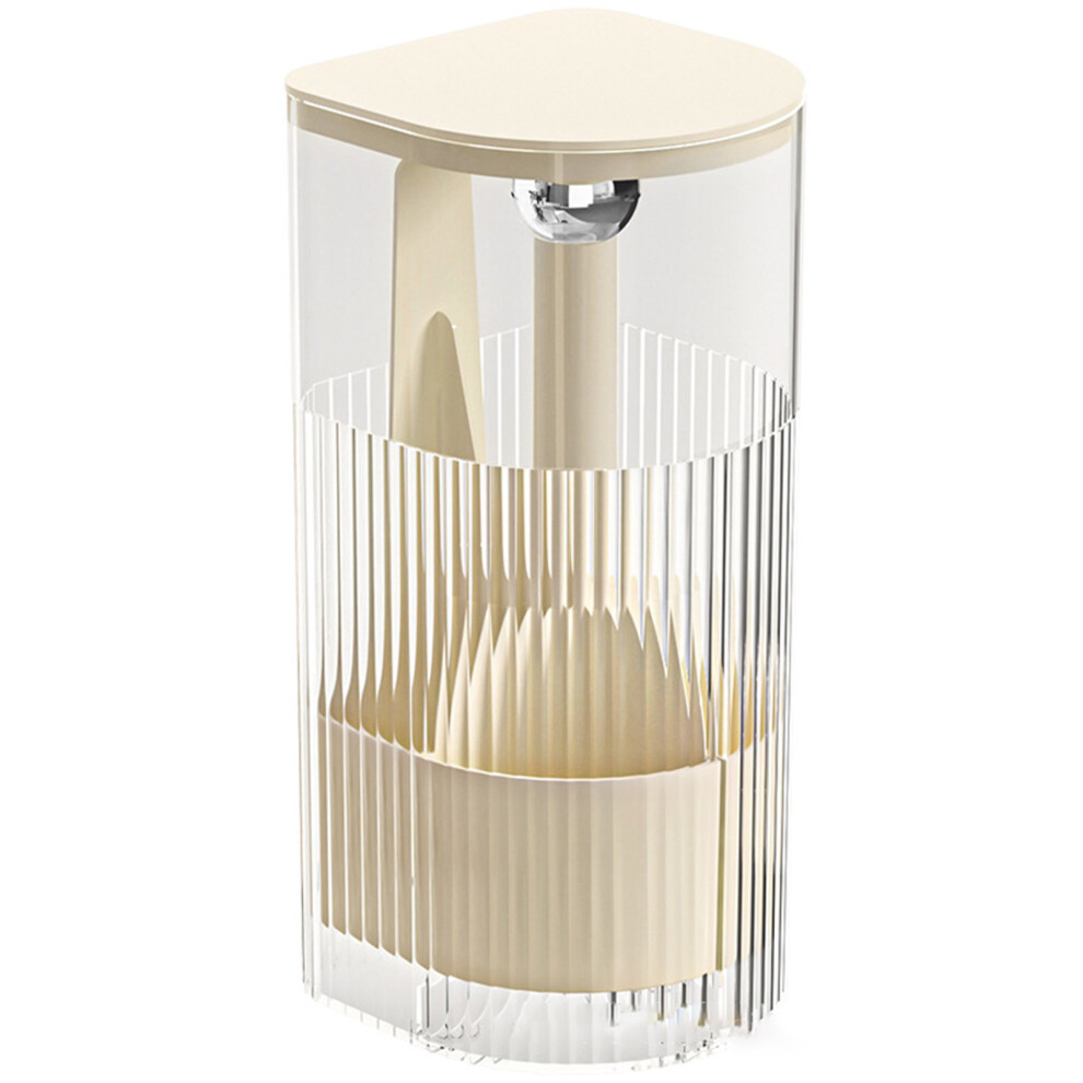 Dachuang Beauty White/Silver (Milk Balls) Pop-Up Makeup Brush Organizer, Non-Slip Vanity Holder