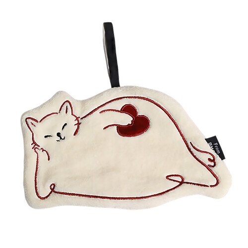 Heavy Duty Hanging Dish Towel Polyester Fabric Thick-lucky cat