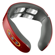 Massaggiatore Riscaldato per il Collo per Alleviare il Dolore con 6 Modalità, 9 Livelli di Intensità, Spegnimento Automatico, Design Portatile per