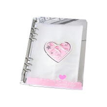 Ribbon Bowknot Photocard Holders Acrylic Binder-pink heart