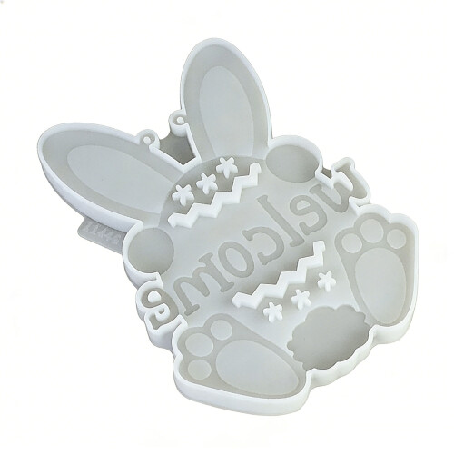 Easter Silicone Mold Easter Welcome Epoxy Casting Mold Rabbit