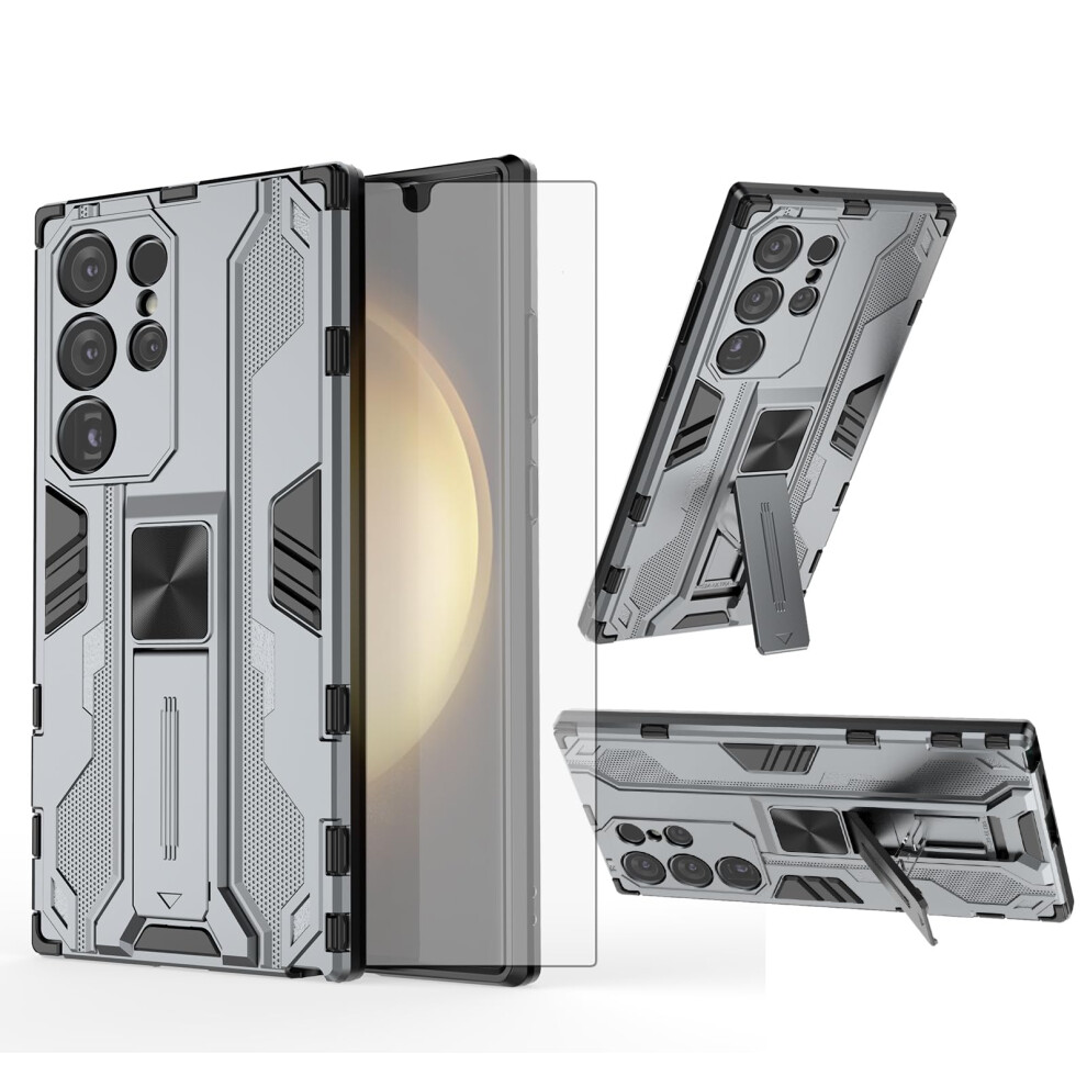 Case With Tempered Glass, Rugged Magnetic Kickstand Cover For Samsung Galaxy S24 Ultra AllâInâOne Protection 9771547547365