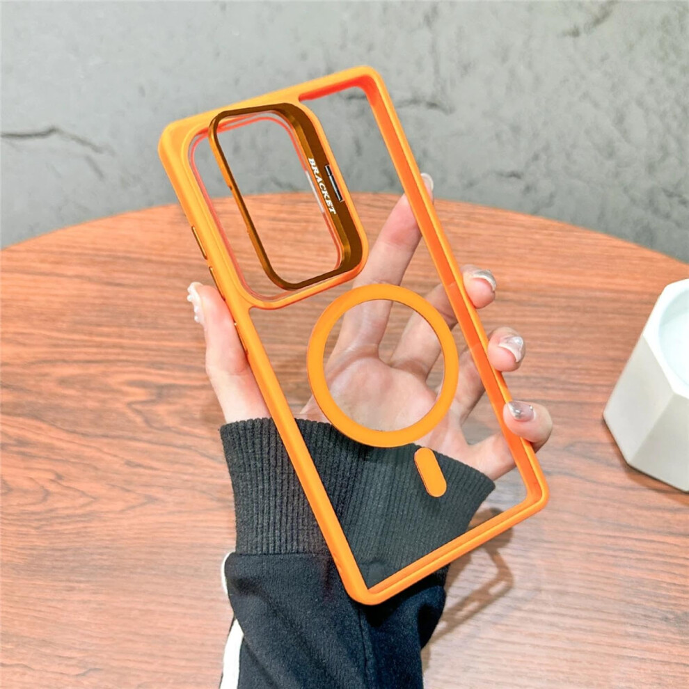 Case For Samsung S24 Fe Magnetic Wireless Charging Shockproof Slim Cover Matte AntiâFingerprint Orange 9092120171471