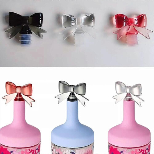 (transparent) Bow Wine Stopper,Wine Bottle Stopper,Silicone Wine Bottle Stopper