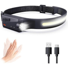 (black) Led Headlamp Rechargeable,Headlamp Flashlight for Adults Outdoor/Camping/Running