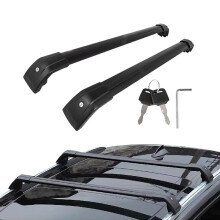 Roof Rack Cross Bars for VW Taos 20212024, Lockable Aluminum Car Roof Luggage Rack with Heavy Duty Load Support