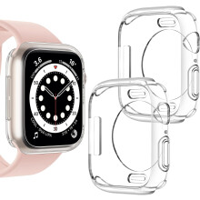 Husă de protecție ultra-subțire din TPU XiHAMA, pachet de 2, compatibilă cu seria Apple Watch și protecție pentru ceas Ultra, rezistentă la