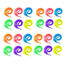 24x Magic twisty wiggly worm fuzzy worm for kids birthday party favours, party bag fillers, party supplies