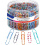 Paper Clips and Binder Clips Assorted Colors and Sizes with Storage Box 450 pcs 1