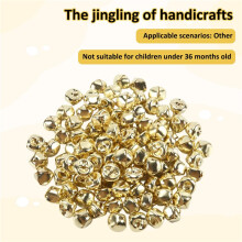 100 Stycken Jingle Bells, 15 mm Metall Jingle Bells Bells PäRlor för GöR-Det-SjäLv-Guld