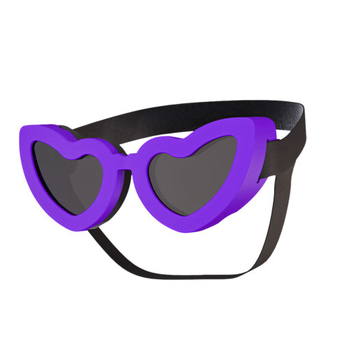 Pet Sunglasses Heart Pattern Comfortable Wear Perfect-Purple