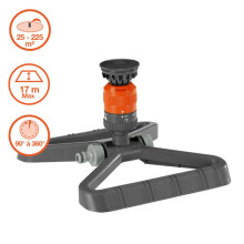 Aspersor circular Vario Comfort GARDENA - 1948-20 - Superficie máxima 225m² - Alcance máximo 17m