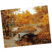 (Autumn scenery) Frameless Diy Painting By Numbers Canvas Painting Art Picture Autumn Scenery
