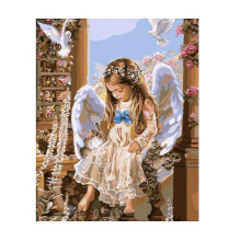 (Angel Rabbit) Frameless Diy Painting By Numbers Canvas Painting Art Picture Autumn Scenery