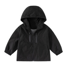 Jaqueta corta-vento infantil masculina, leve, com capuz e zíper, cor sólida, estilo casual para escola – ideal para crianças de 8 a 9 anos.