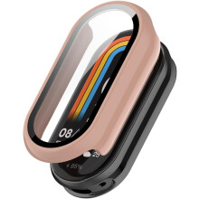 Husă rigidă XiHAMA + sticlă securizată compatibilă cu modelele Xiaomi Smart Band8/9/10 și NFC, husă ultra-subțire din PC, completă