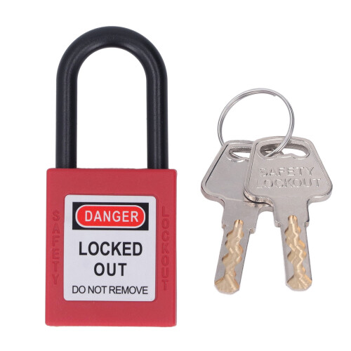 Red Padlock Lockout Tagout Kit 12 Inserts High-Temp