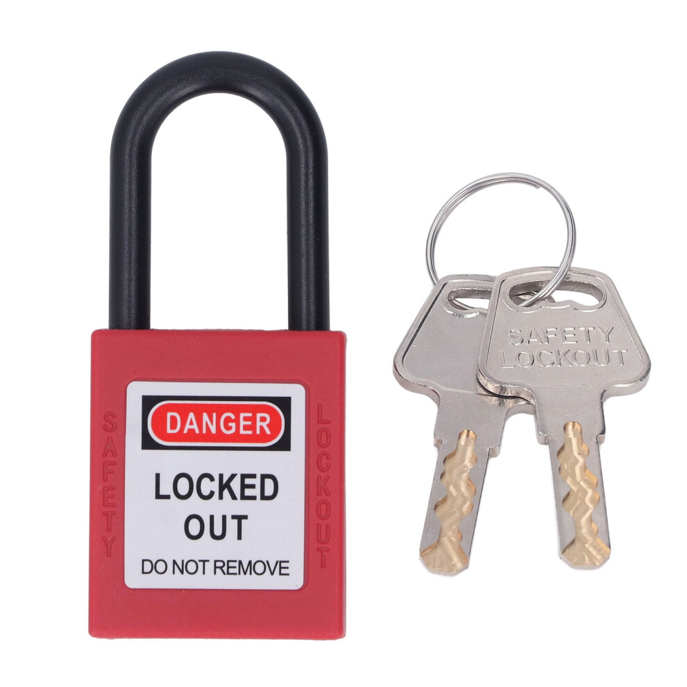 Padlock, Red Lockout Tagout Kit Tight Interior Design 12 Insert Core High Temperature Resistant For Construction Sites 9028731246468
