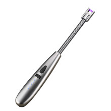 Bærbare lysoptændere til hjemmet, USB genopladelig lighter vindtæt lang lighter campinglighter grilllighter til fest