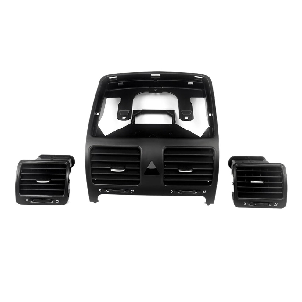 Air Vent Set For Vw Jetta Golf Rabbit Mk5, Exact Fit Dashboard And Rear Ac Outlet Replacement 2004Â2011 Black 9092120173949