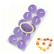 (purple) 10pcs Scented Candle Set Gift Round Fragrance Candle Jar DIY Smokeless Couples Romantic Incense Candles Decoration