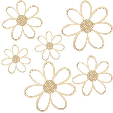 Wooden Daisy wall Art Hanging Plaque for Farmhouse Bathroom Decor in Assorted Color Various Sizes Available