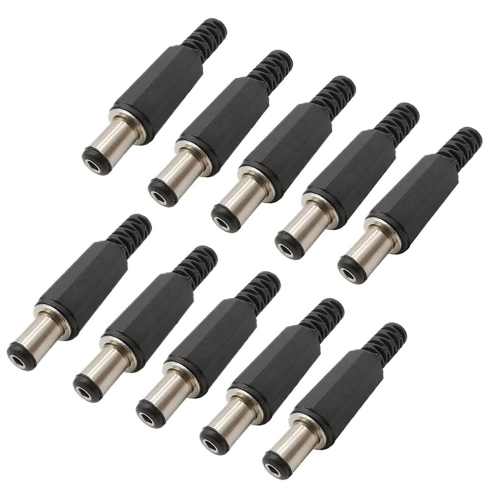 10Pcs 5.5X2.1mm Dc Power Connector Male Solder Type Plug Adapter With Durable Connection 9092120174045