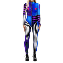 Kvinder Halloween Stram Jumpsuit Fest Casual Grafisk Print Langærmet Onesie