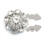 Botão decorativo com flor e strass para homens e mulheres. 1