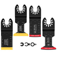 Titanium Bi-Metal Oscillating Saw Blades 4-Pack with 3