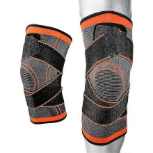 (3XL, Orange) Knee Support Brace Compression Strap Sleeve Sports Protector Ligament Adjustable