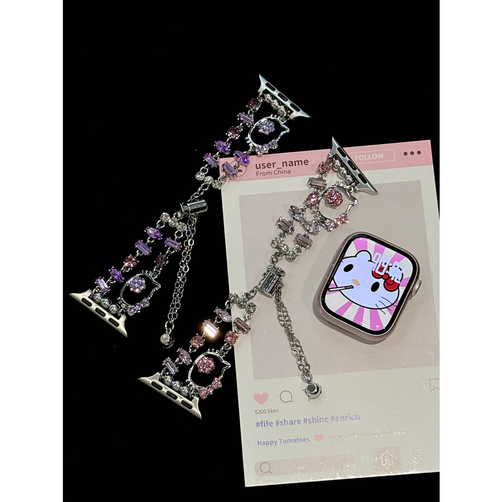 Xihama Bling Bracelet Band Compatible With Apple Watch 38Mmâ49Mm, Cute Cartoon Metal Strap For Iwatch Ultra 2, Series 10Â4 9028731612799