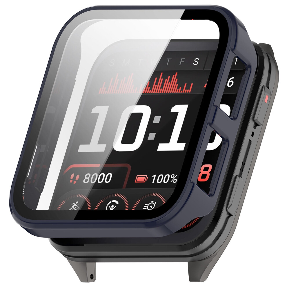 Xihama Compatible With Garmin Venu X1 Tempered Glass Screen Protector + Plated Metal Frame 3D Full Coverage Case 9028731246970