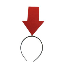 Xinwanna Red Arrow Headband Halloween Party Funny Trick Props Hair Band Arrow Symbol Decoration Versatile Hair Accessories (Red 3)
